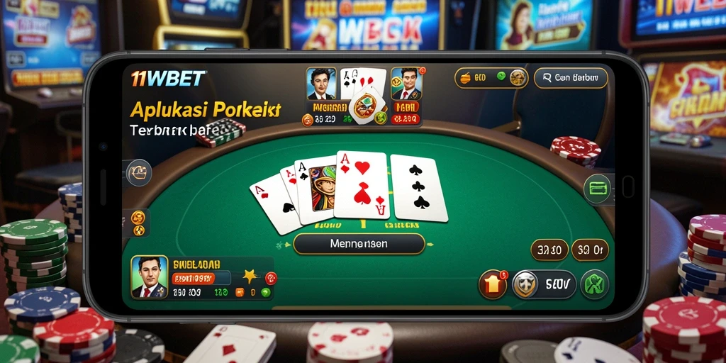 Screenshot gameplay 11WBET menampilkan aksi poker yang mendebarkan.