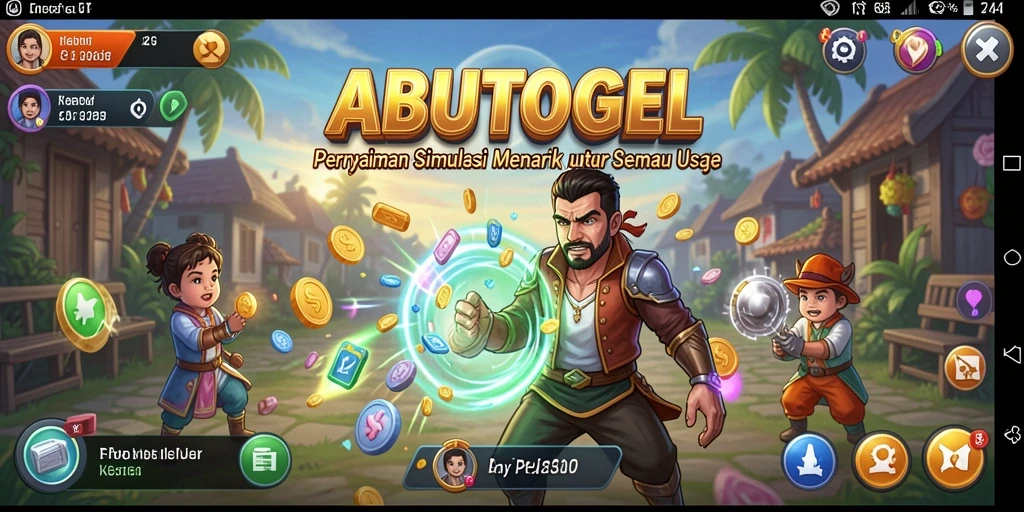 Tampilan gameplay interaktif dan grafik menarik ABUTOGEL.