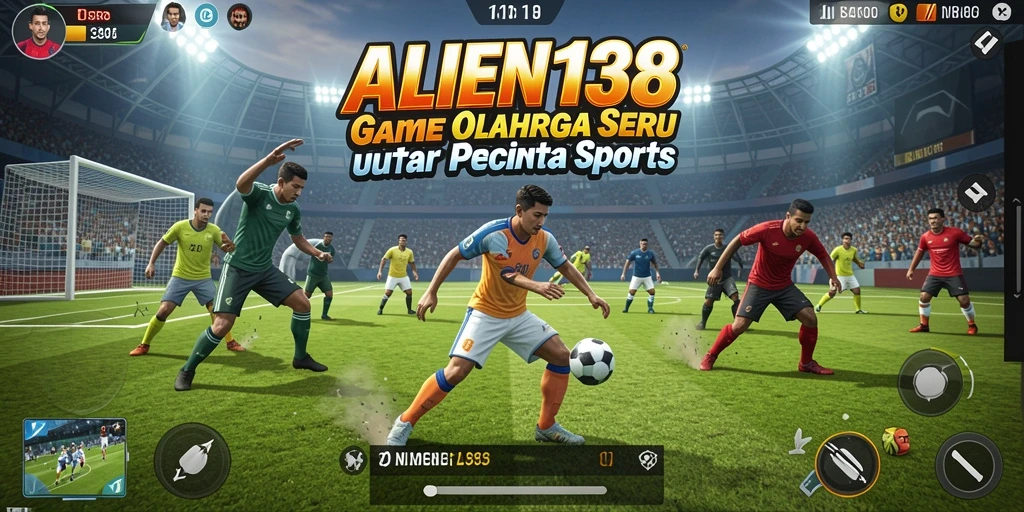 Screenshot menunjukkan aksi seru di lapangan dalam ALIEN138.