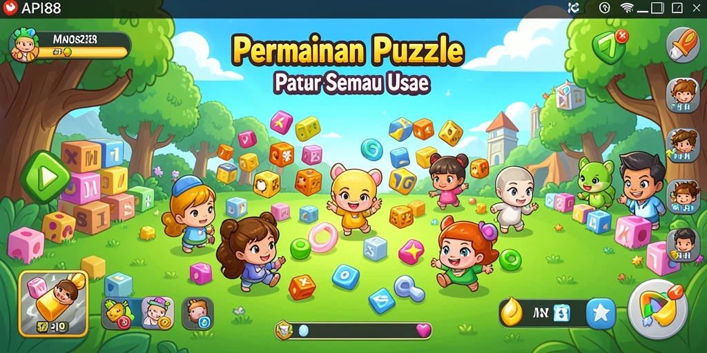 Screenshot gameplay saat pengguna menyelesaikan puzzle di API88.