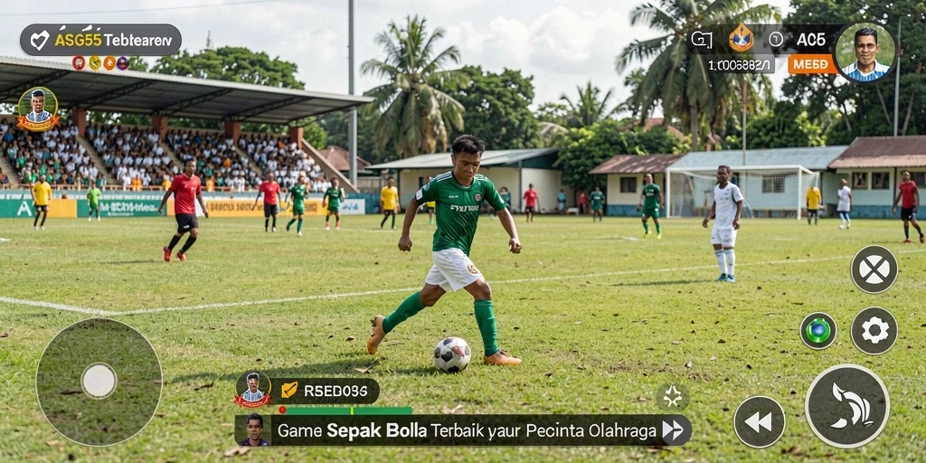 Tampilan gameplay ASG55 yang memukau saat pertandingan sepak bola.