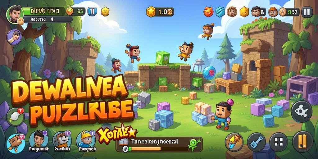 Screenshot gameplay DEWALIVE menunjukkan tantangan puzzle yang menegangkan dan seru.