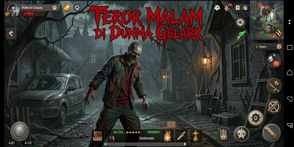 Tangkapan layar H89 menunjukkan suasana mencekam dan gameplay yang mendebarkan.