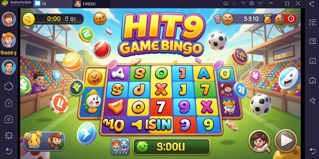 Tangkapan layar utama HIT9 menampilkan gameplay seru Bingo dengan interaksi antar pemain.