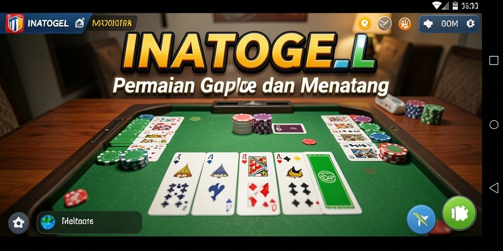 Tampilan antarmuka gameplay Gaple yang menarik di INATOGEL.