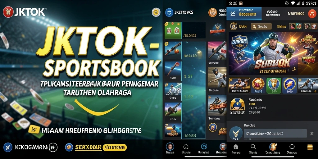 Tampilan antarmuka JKTOK yang menarik dan fitur taruhan olahraga.