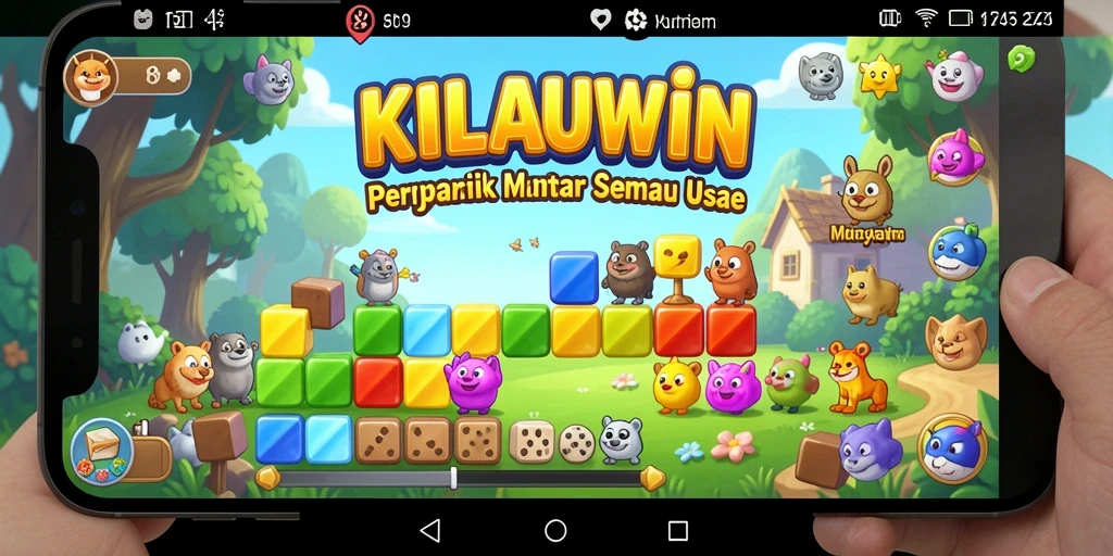 Screenshot KILAUWIN menampilkan gameplay puzzle yang mengasyikkan.