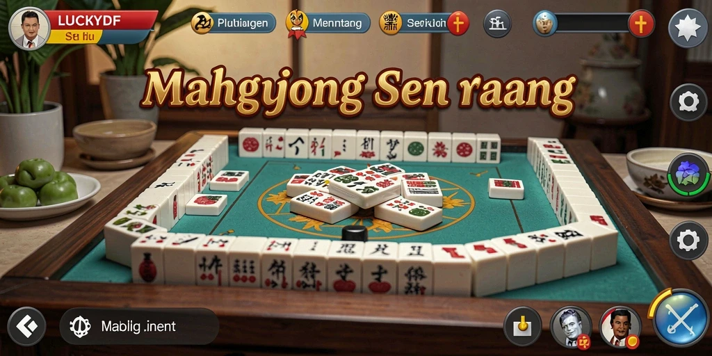 Screenshot gameplay dari LUCKYDF yang menampilkan keseruan Mahjong.
