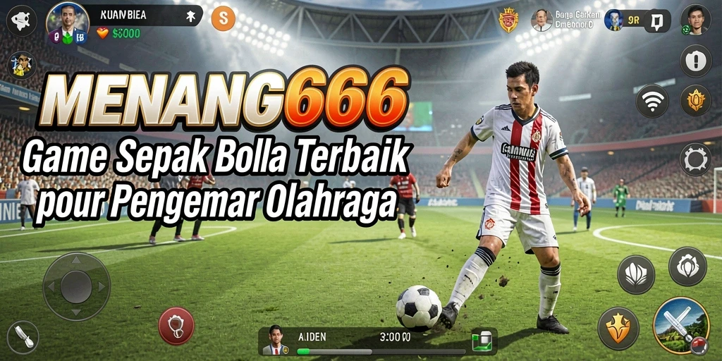 Screenshot aksi mendebarkan dari permainan sepak bola MENANG666.