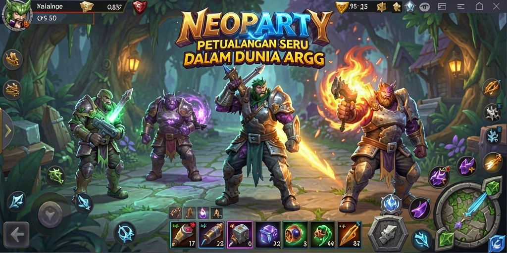Tampilan seru dari gameplay ARPG NEOPARTY dengan aksi yang mendebarkan.