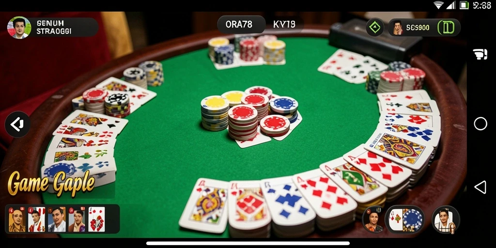 Tampilan gameplay ORA78 yang seru saat bermain Gaple.