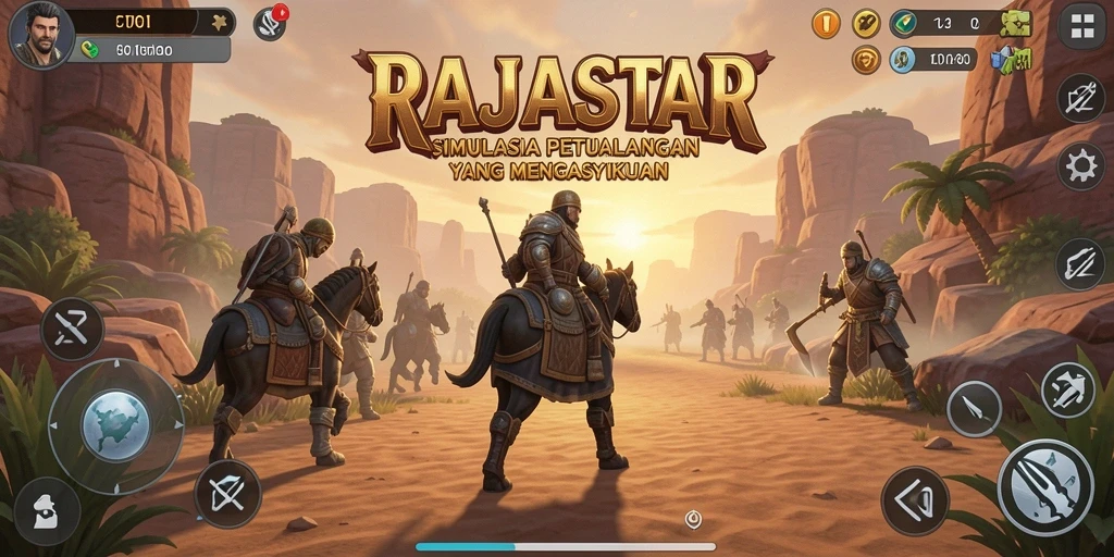 Tampilan gameplay RAJASTAR yang menarik dan interaktif.