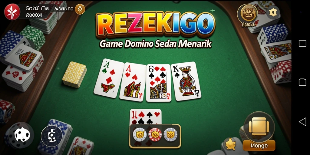 Screenshot gameplay yang menunjukkan keseruan permainan Domino di REZEKIGO.