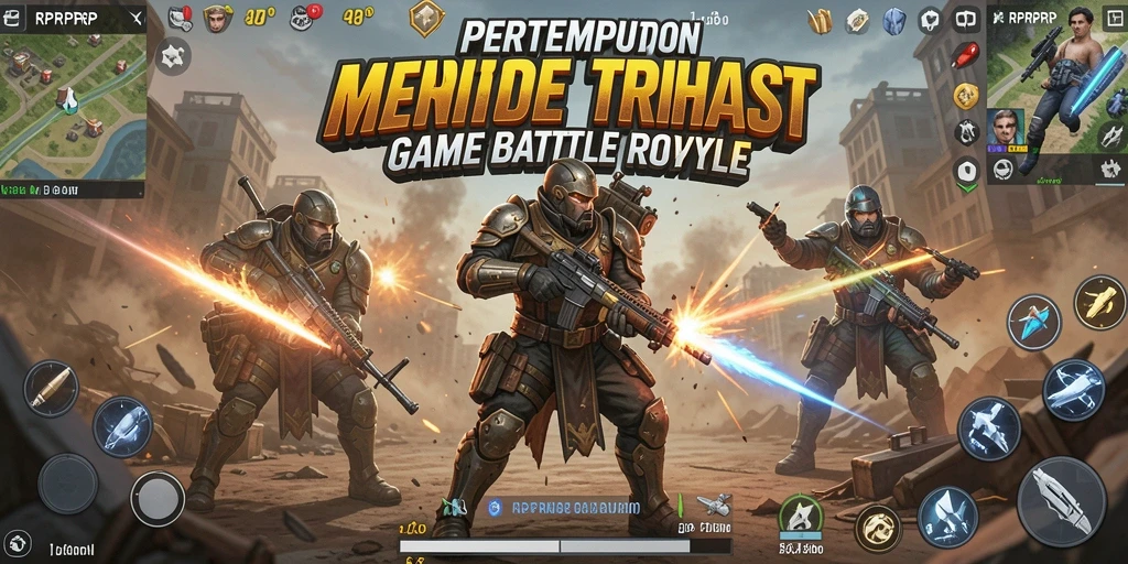 Tangkapan layar menunjukkan pemain dalam aksi pertempuran Battle Royale.