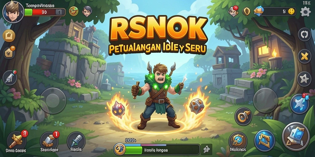 Tampilan gameplay RSNOK yang seru dan menarik dalam genre Idle.