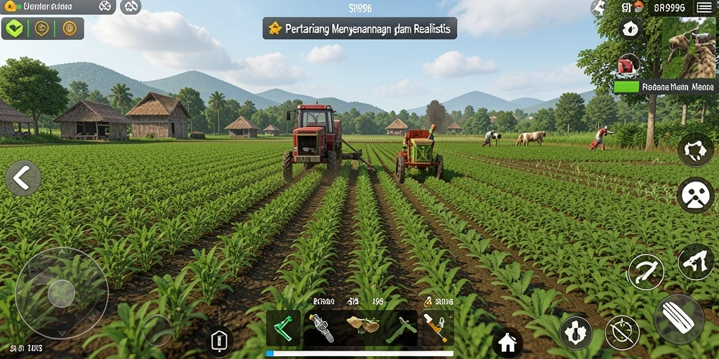 Gameplay menarik dalam dunia pertanian yang penuh warna.