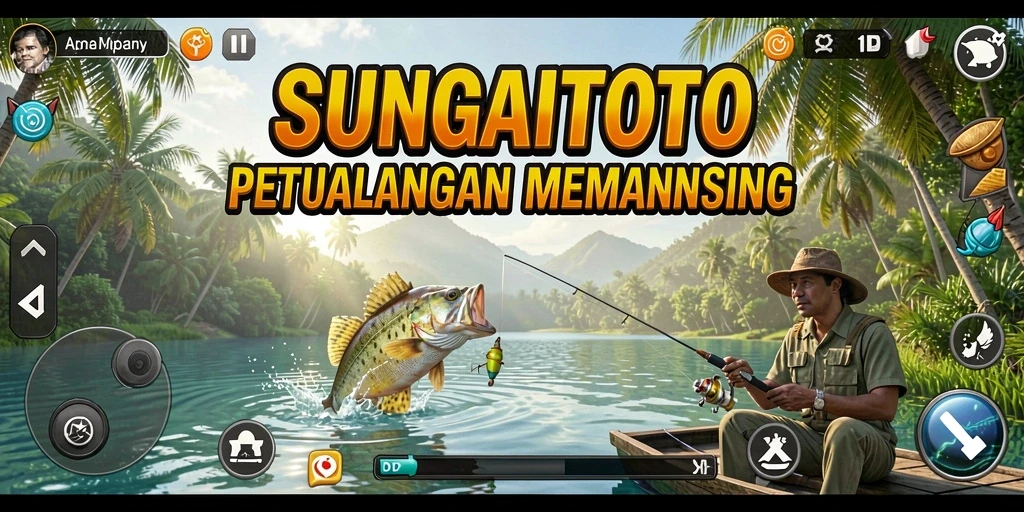 Screenshot gameplay SUNGAITOTO dengan tampilan memancing yang seru.