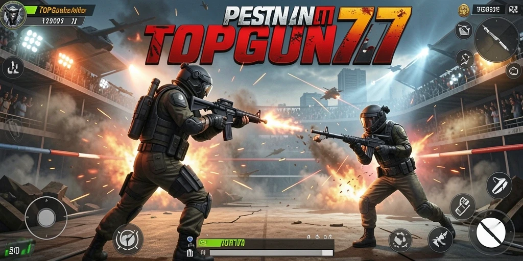 Tangkapan layar utama dari gameplay Fighting yang intens dan dinamis.
