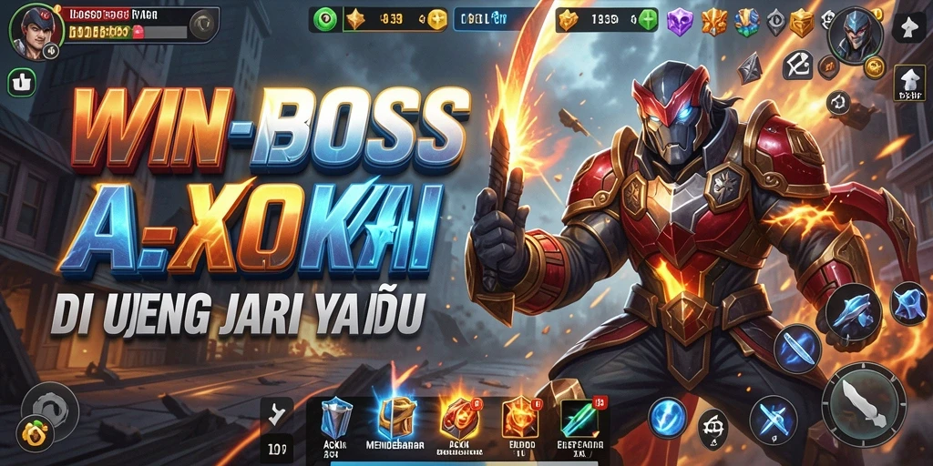 Screenshot WINBOSS memperlihatkan aksi intense di setiap level.