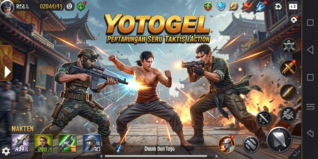 Screenshot utama YOTOGEL menampilkan aksi pertarungan yang mendebarkan.