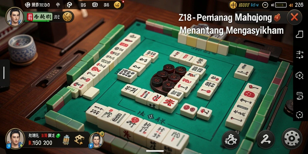Screenshot utama Z18 menampilkan gameplay Mahjong yang seru dan menantang.